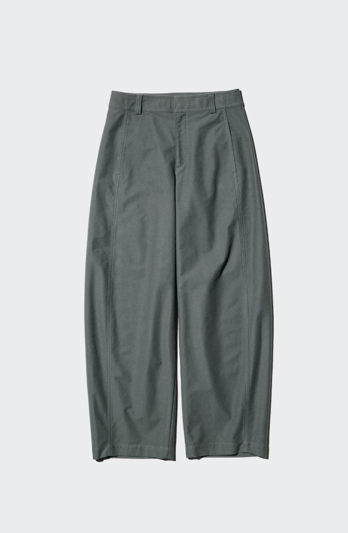 Grey parachute pants