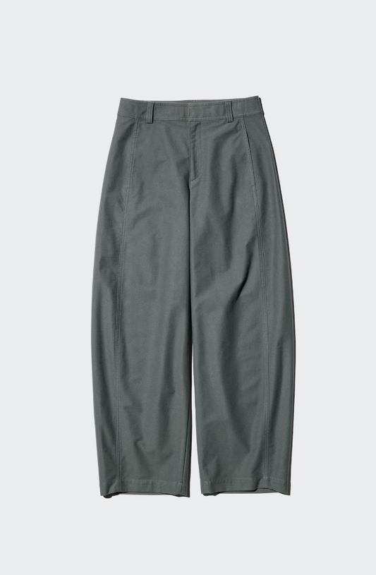 Grey parachute pants